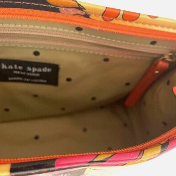 KATE SPADE NEW YORK Cosmetic Travel bag w/ zipper & floral print in bold colorsK - Picture 4 of 12